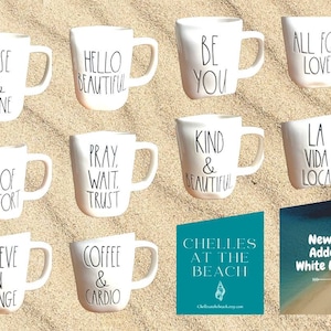 Rae Dunn mugs- Authentic | Special Characters, Numbers and Letters A -E | Rae Dunn Coffee Mugs | Rae Dunn gift with option to personalize