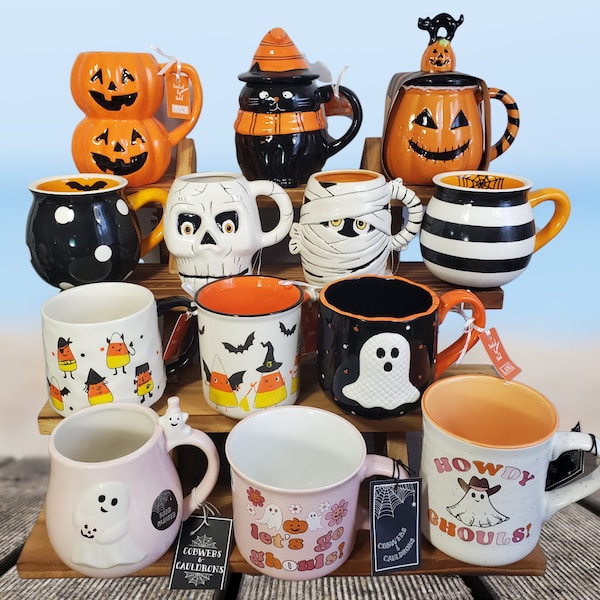 Assorted Halloween Mugs - Spooky and Stylish Drinkware for Your Halloween Delights!