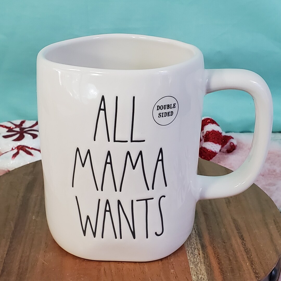 Rae Dunn Christmas Mug All MAMA Wants is A Silent Night Glossy White