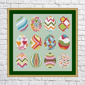 Easter cross stitch pattern, Holidays modern cross stitch, PDF, instant download, EST05