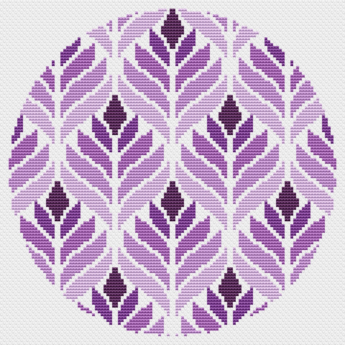 Set of 3 Geometric Design Cross Stitch Pattern Modern Cross Etsy