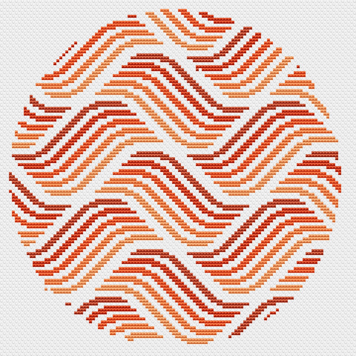 Set of 3 Geometric Design Cross Stitch Pattern Modern Cross Etsy