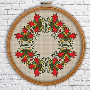 Christmas mandala Cross Stitch Patterns, cross stitch pattern, modern cross stitch, PDF, instant download, MDL40