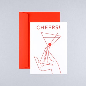 Briefkaart Juicht toe! / Wenskaart met envelop / cadeaukaart / uitnodigingskaart voor feest