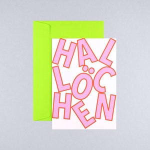 Ansichtkaart Hallo / Wenskaart met envelop / Kaart met vrolijke spreuk / Cadeaukaart / Groeten versturen