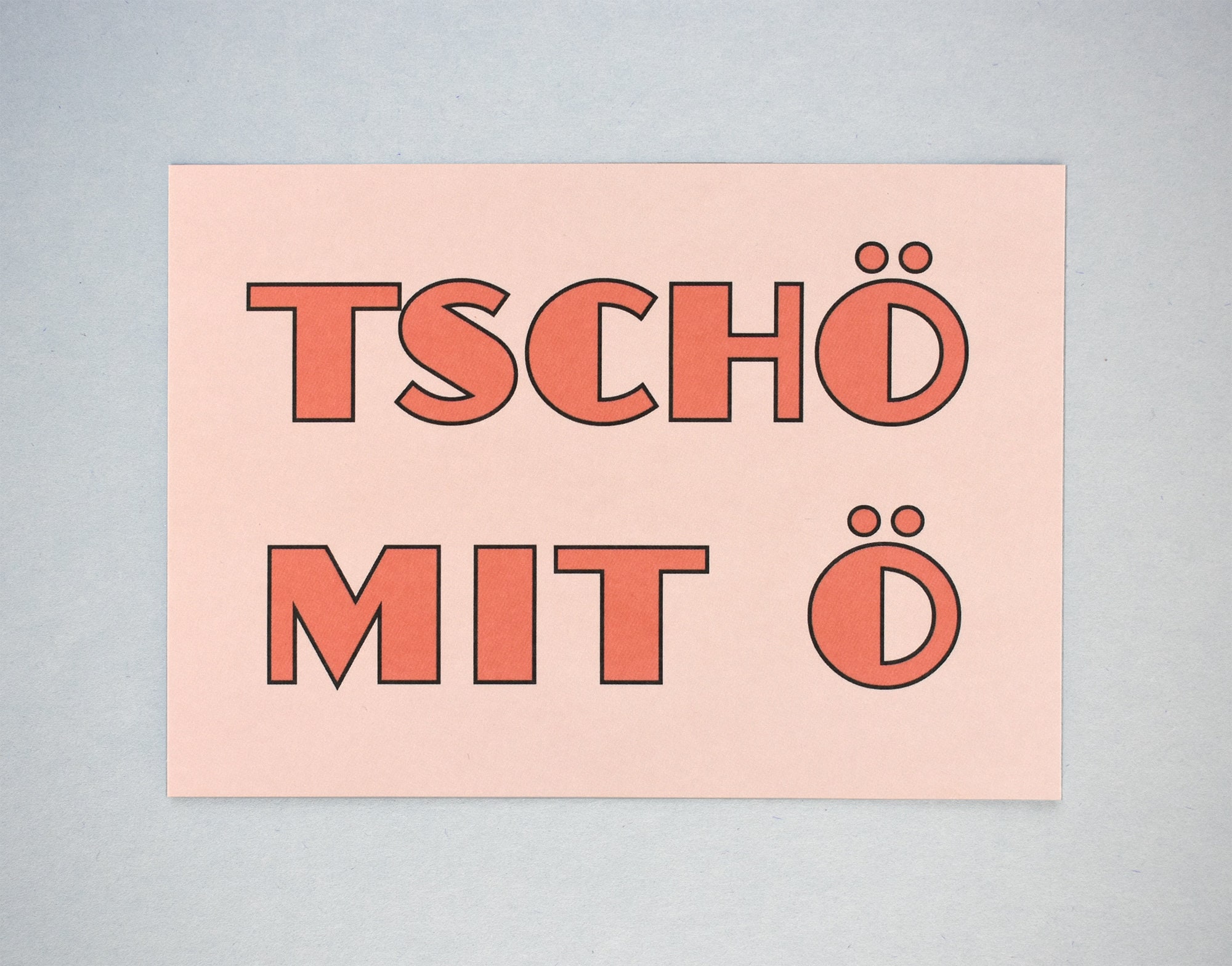 Postkarte Grußkarte Tschö mit Ö Abschied Etsy