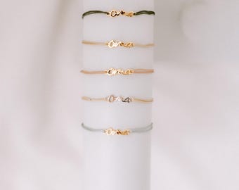 Oma verstellbares Armband Schriftzug Geschenk verschiedene Farben 18k vergoldet Echtschmuck 925 silber Muttertag