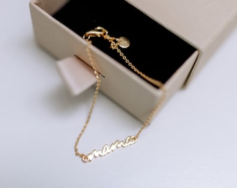 Chain Love Armband Mama - Gold/Silber Echtschmuck Geschenk elegant