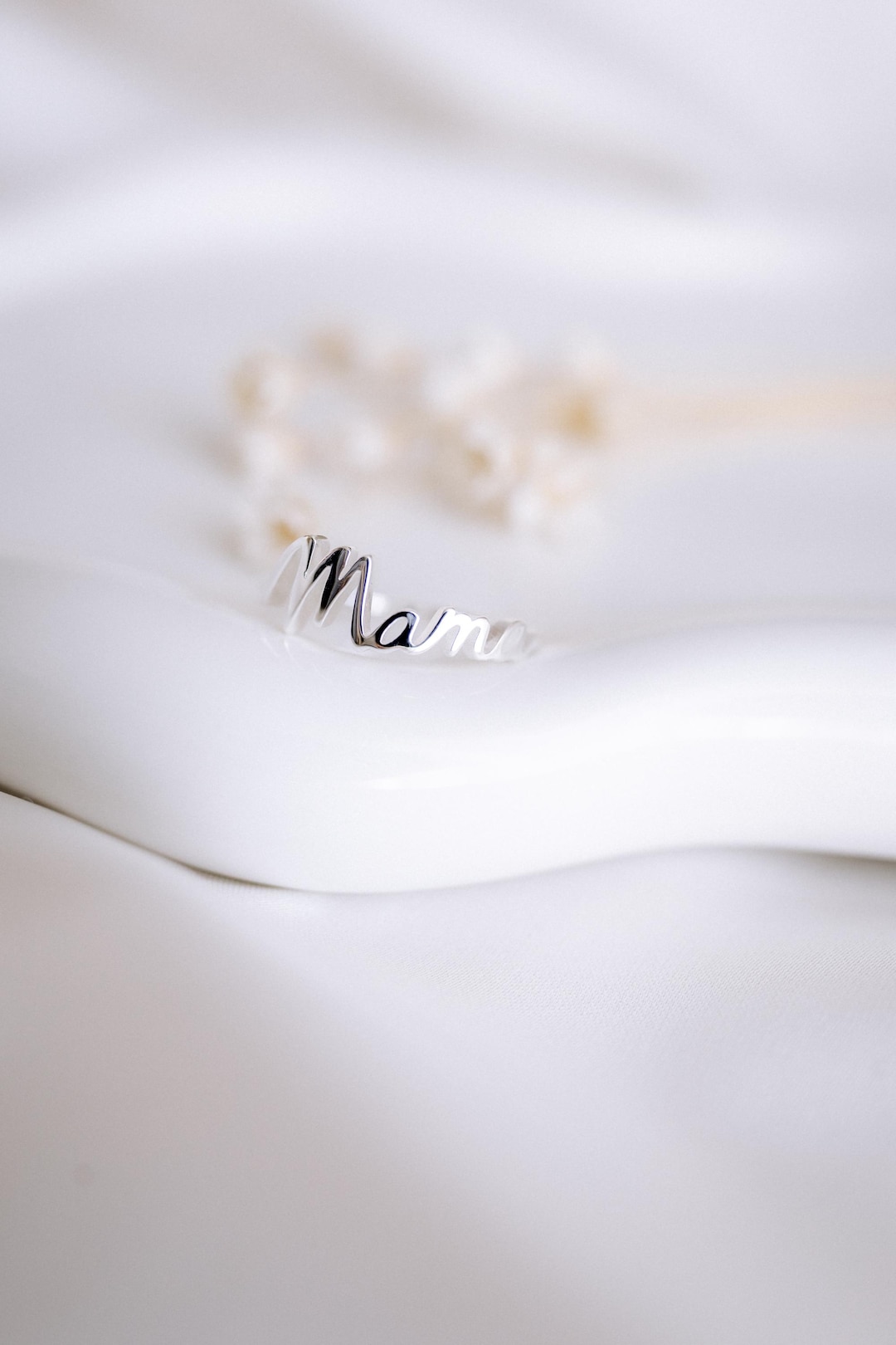 Mama Rind Verstellbarer Mama Ring, Gold & Silber, Mama Schriftzug, Alltäglicher ...