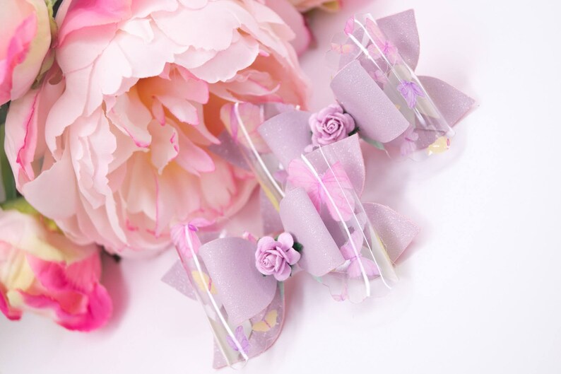 clip for babies hair accessories for toddlers birthday gift hair clip for girls gift for baby girl Butterfly hair bow lilac hair clip