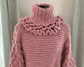 Oversize Pullover gestrickt Unikat und Einzelstück