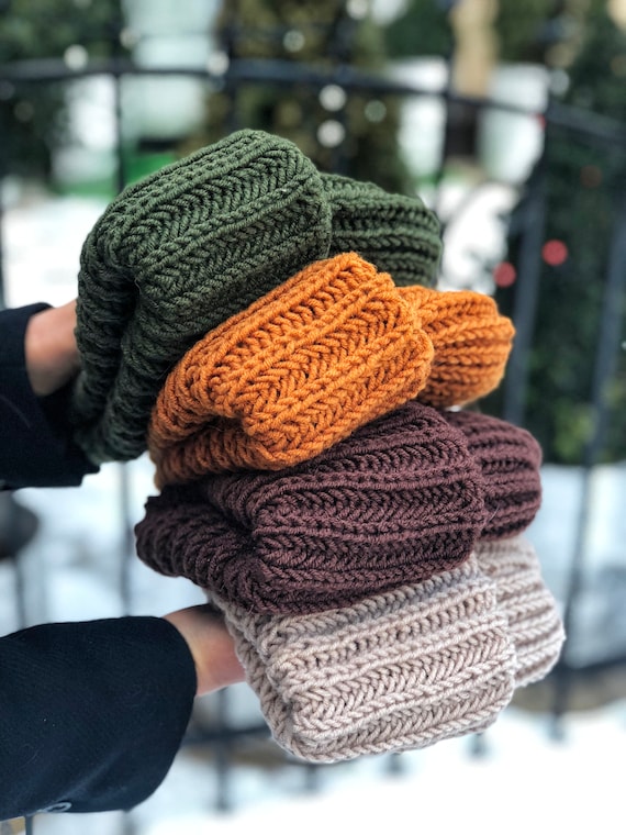 Wool hat, Christmas gifts, Gift for her, Warm winter hat, Winter accessory, Chunky beanie, Helsinki Hat, Super Chunky Knit Hat, Brown Hat
