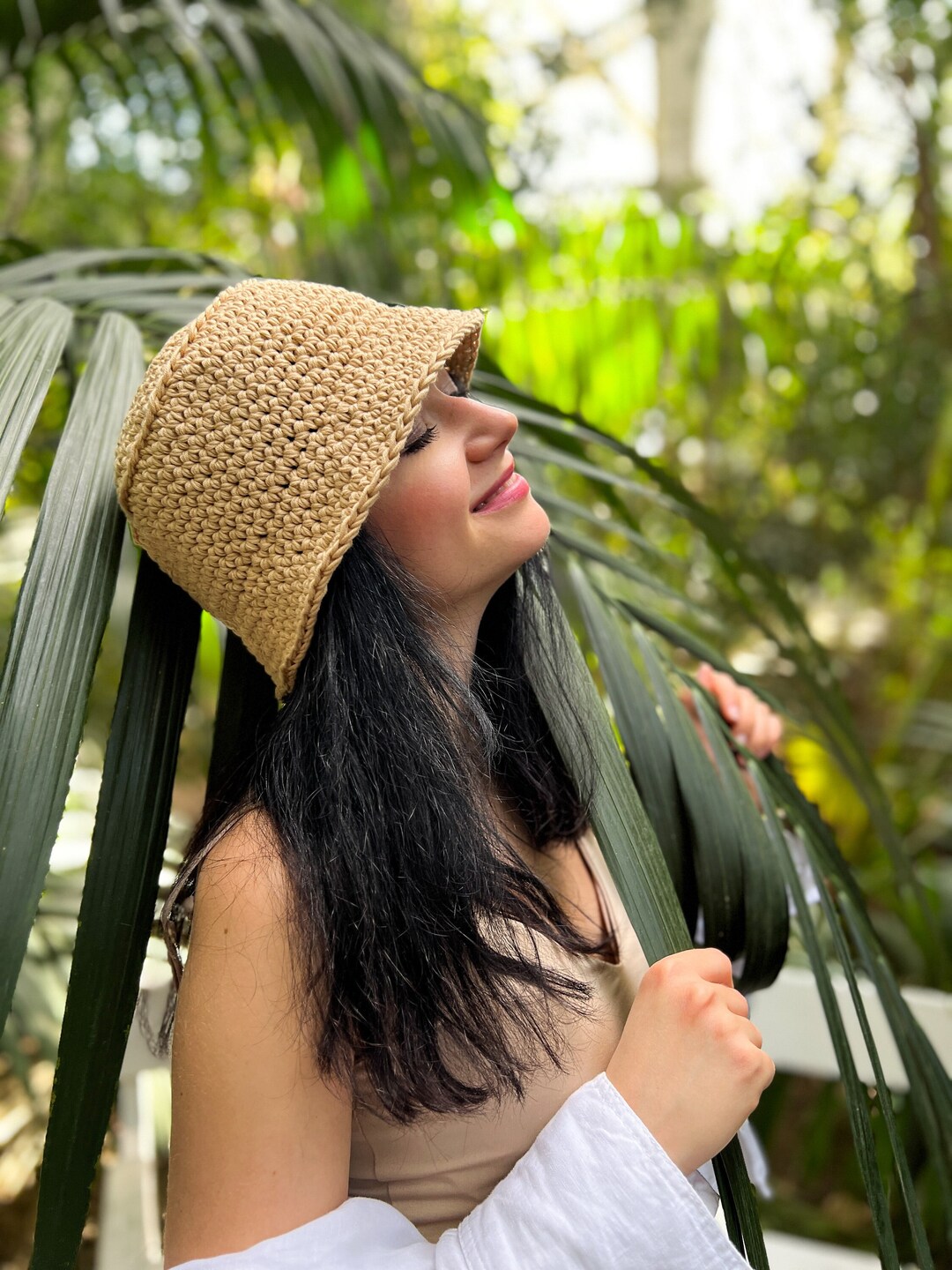 Berries Red Gingham Cotton Sunny Hat