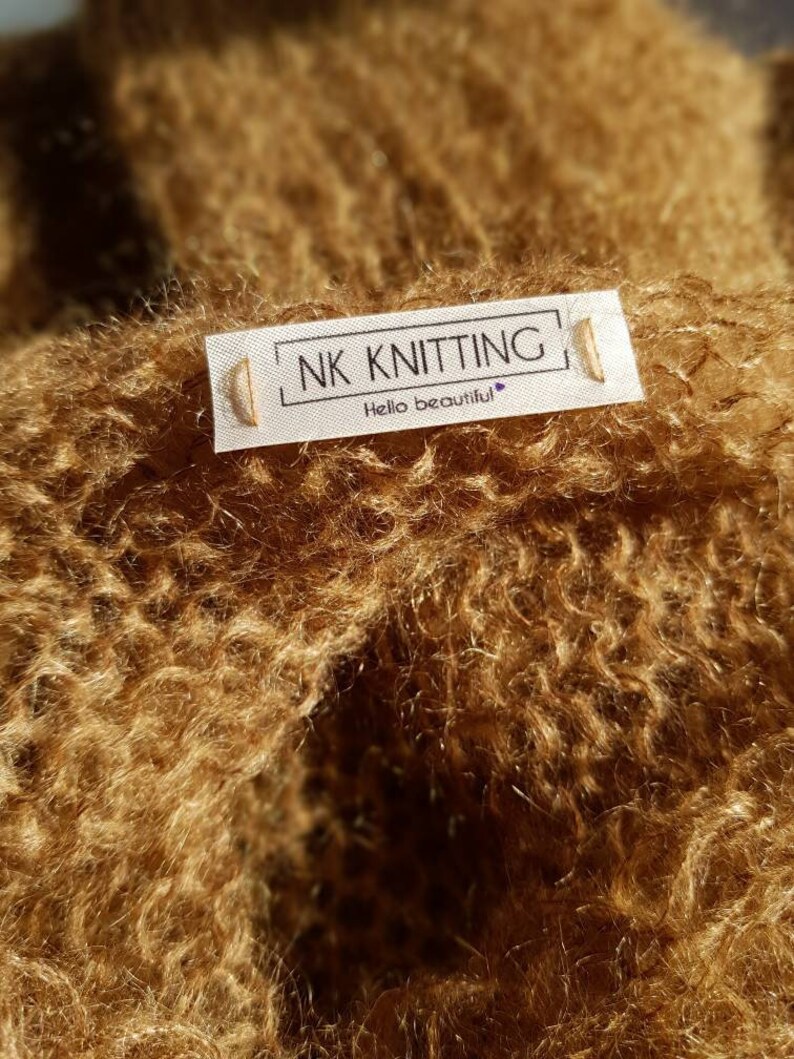 Brown Mohair Cardigan Handknit Cardigan Oversized Cardigan | Etsy