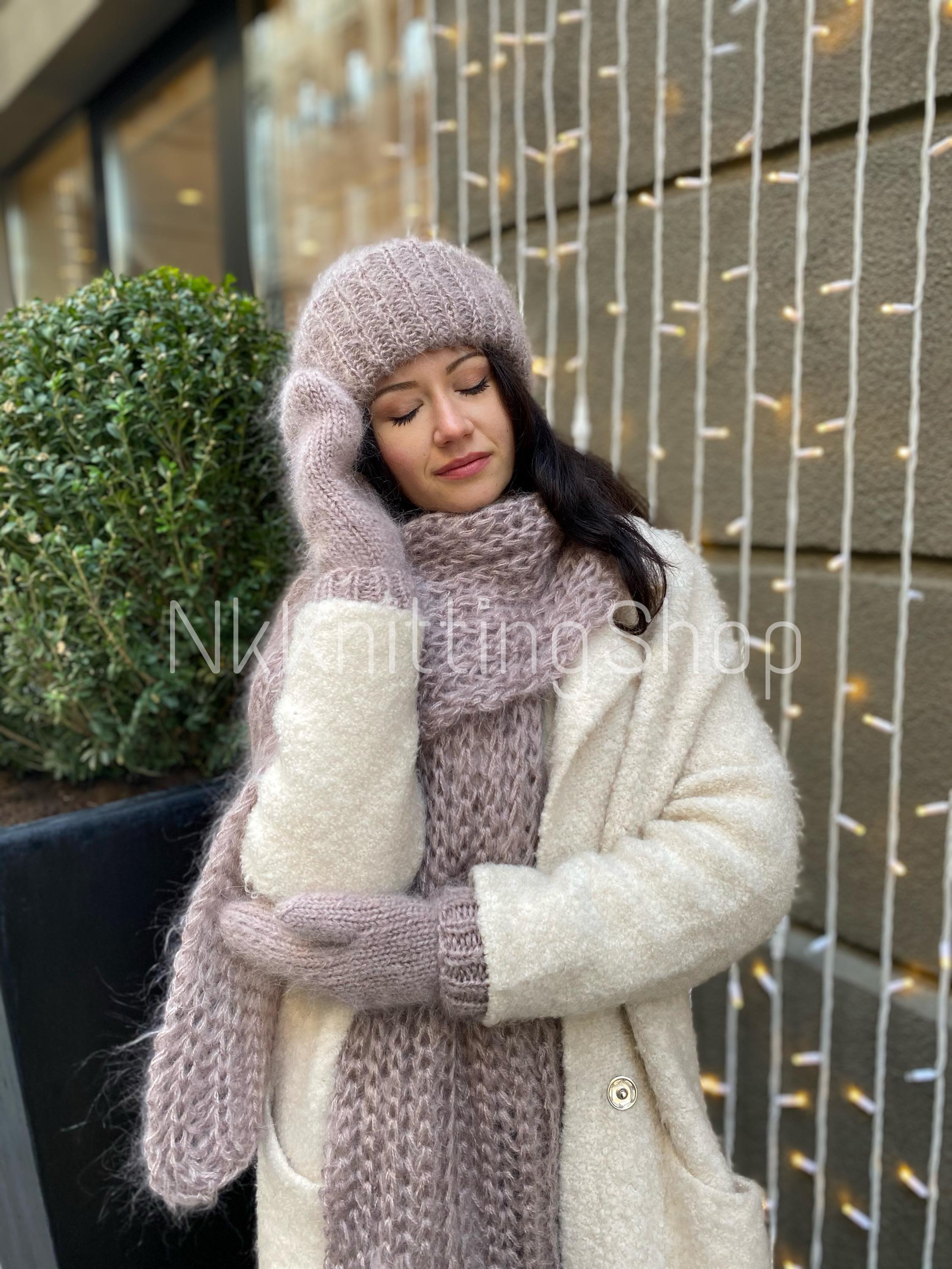 [OPEN YY] / ☆ 24FW MOHAIR SCARF BEANIE / BEIGE MOHAIR SCARF BEANIE, BEIGE