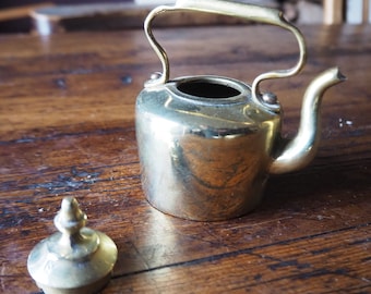 Vintage Solid brass tea kettle ornament
