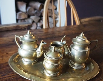 Vintage silver plate tea service and tray