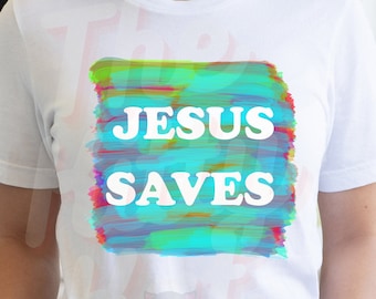 JESUS SAVES PNG Digital download Christian png files Jesus sublimation