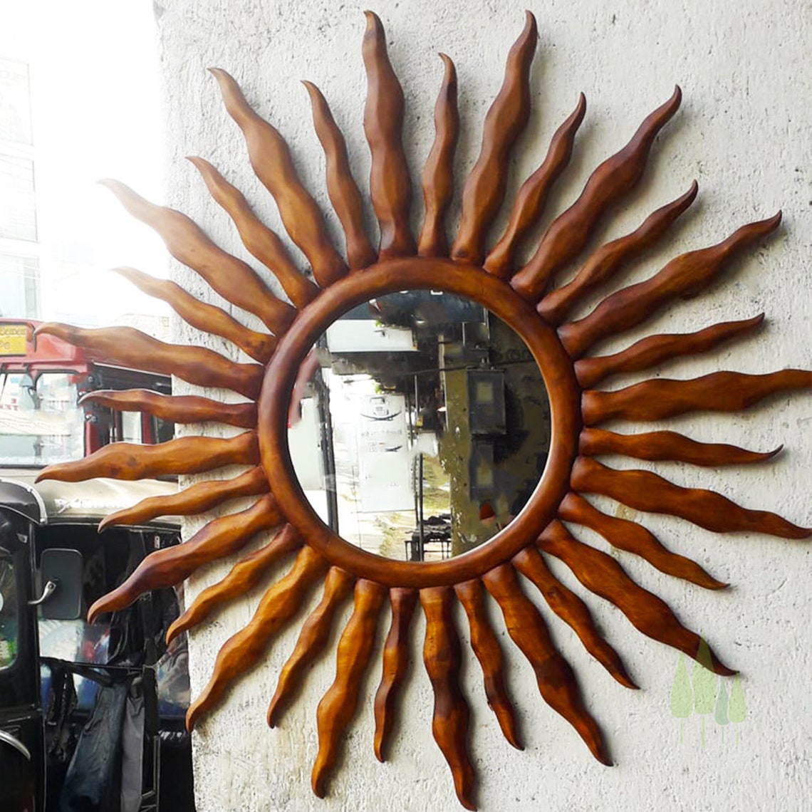 Wall hanging mirror beautiful sun shaped round mirror wall art Etsy