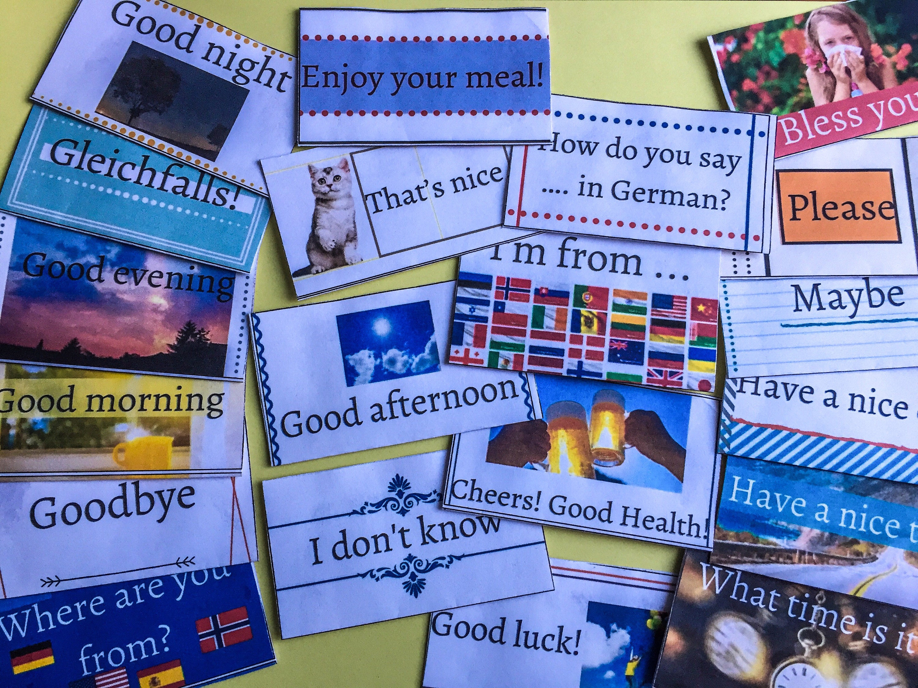 Printable Color Cards German Words For Beginners Language Etsy UK