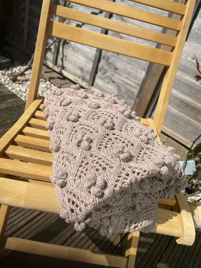 KNITTING PATTERN Flowers Field Blanket PDF Instant Download Etsy UK