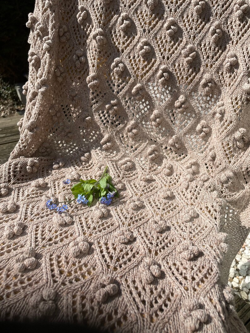 KNITTING PATTERN Flowers Field Blanket PDF Instant Download Etsy UK