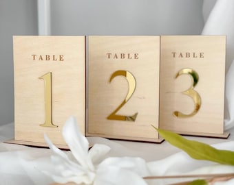 Numéro de table de mariage en bois - Décoration de table de mariage, Mariage champêtre rustique, Plaque de table personnalisée, Mariage champêtre rustique, Plaque de table personnalisée