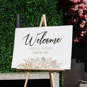 Wedding Welcome Sign, Wedding Decor, Bridal Shower Welcome Sign Inactive