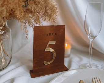 Numéro de table de mariage en bois - Décoration de table de mariage, Mariage champêtre rustique, Plaque de table personnalisée, Mariage champêtre rustique, Plaque de table personnalisée