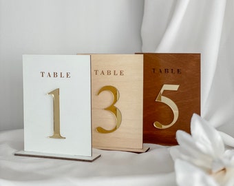 Numéro de table de mariage en bois - Décoration de table de mariage, Mariage champêtre rustique, Plaque de table personnalisée, Mariage champêtre rustique, Plaque de table personnalisée