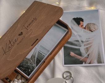 Wooden photo box,  Wedding photo box,4x6 photo box, Wedding USB drive, Photo box for 15x10 cm, Memory box, Personalized Box, Gift Boxes,