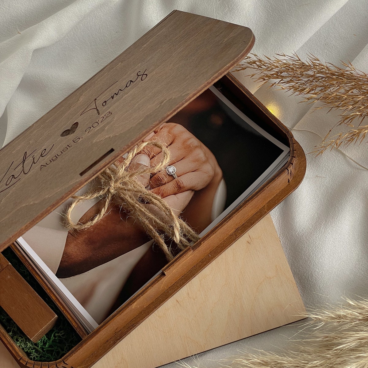 Wooden Photo Box, Wedding Photo Box,4x6 Photo Box, Wedding USB Drive, Photo Box for 15x10 Cm, Memory Box, Personalized Box, Gift Boxes, - Etsy