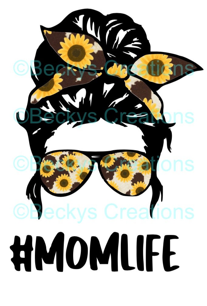 Download Mom life sunflower Sublimation digital design PNG | Etsy