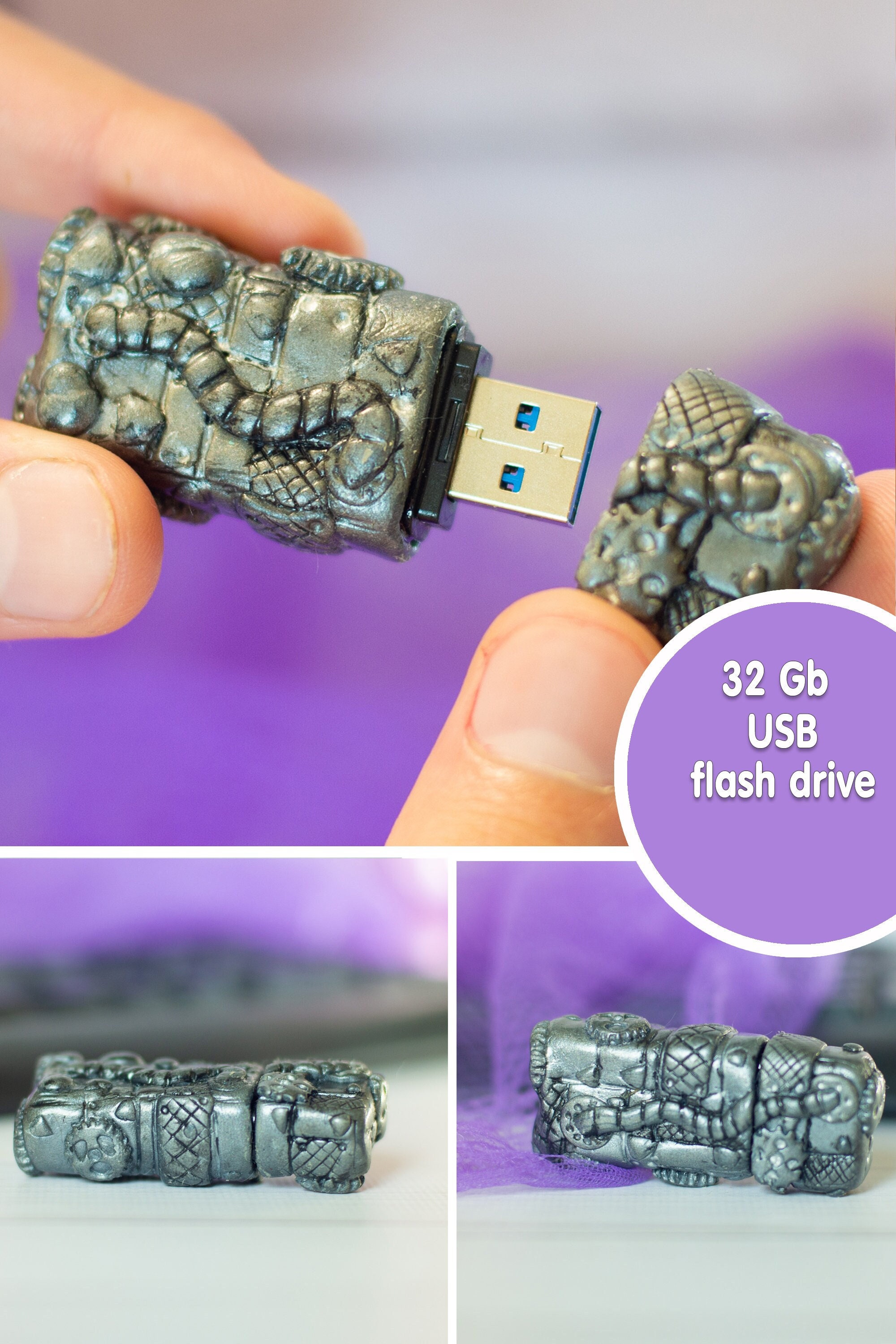 Custom usb flash drive case pendrive for programmer mentor Etsy