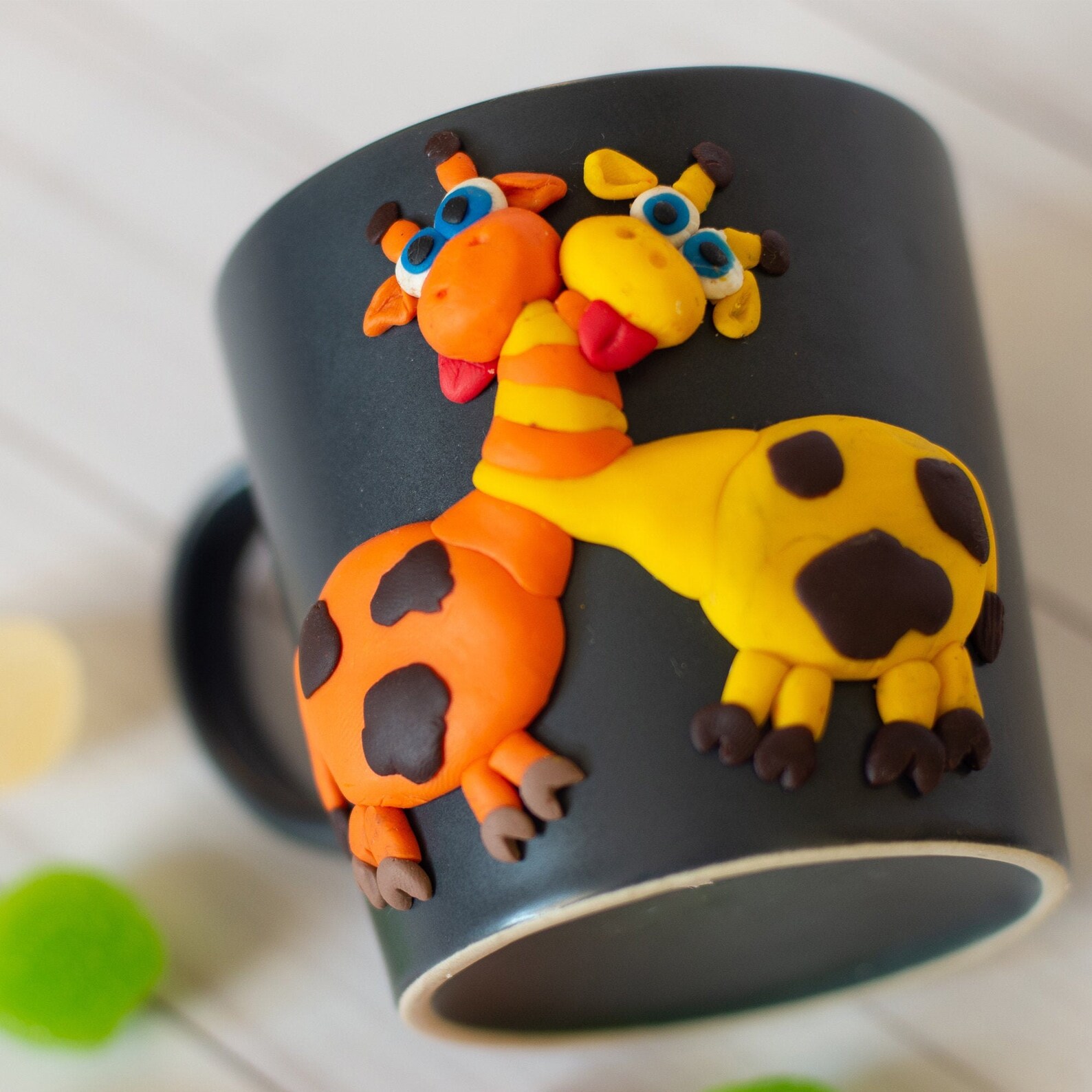 giraffe clay figure