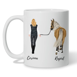 Personalized Women&#39;s Horse Mug - Perfect as a gift for riders | Horse Mug | Cup with horse