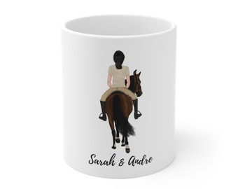 Personalized mug for women horses - Perfect gift for women riders