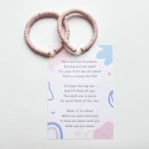 Dusty Pink Back to School Bracelet Set