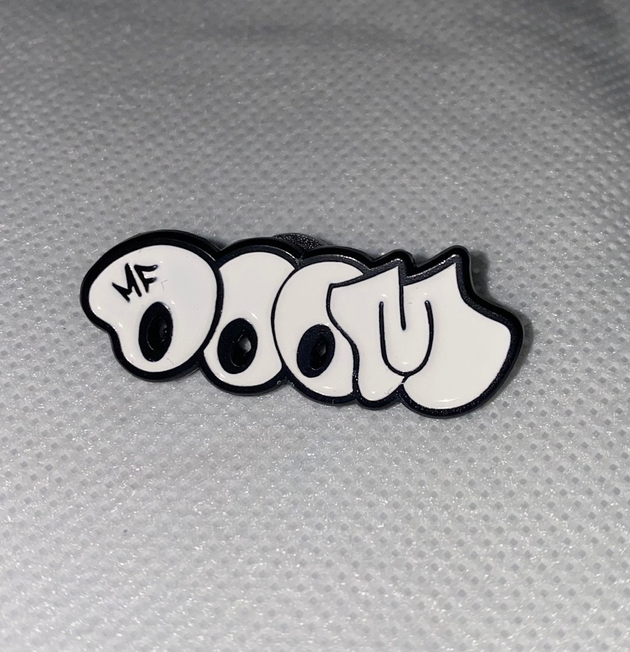 Mf Doom Pin Black and White Tag Enamel Lapel Kookies Etsy