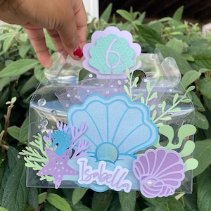 Mermaid-Themed | Mermaid Favor Box for Parties and Events |Mermaid Tulle Favor Boxes - Under the Sea Party Favors for Birthdays & Showers