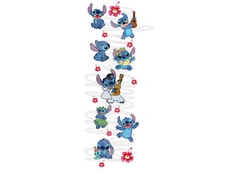 Stitch inspired Pen Wrap digital download file for epoxy glitter pens stitch only Elvis