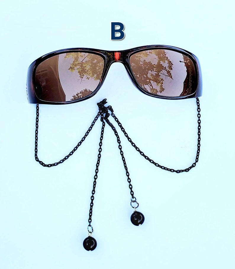 Polarized Armless Sunglasses Crystal Chain Sunglasses Etsy