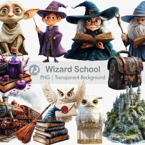 Bundle de graphismes PNG pour l'école de sorcier