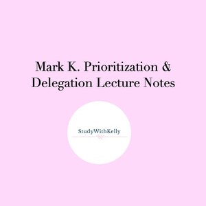 Mark K. Notatki z wykładu Priorytetyzacja i delegowanie