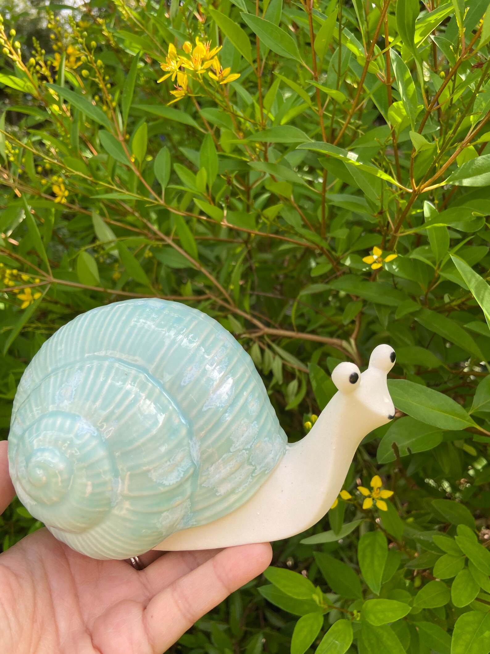 Handmade Ceramic Garden Snail Garden Decor Decoration Etsy