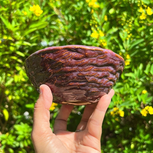 Hand-made Ceramic Nest Seeder Bowl - Unique Bird Feeder - Kitchen Bowl Clay - Bird - Boho - Cottagecore - Cottage - Magical - Bird’s Nest