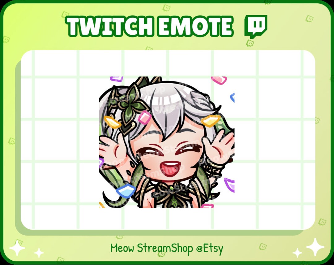Twitch Emote / Archon Kusanali Nahida Hype, Happy, Confetti, Cheer ...