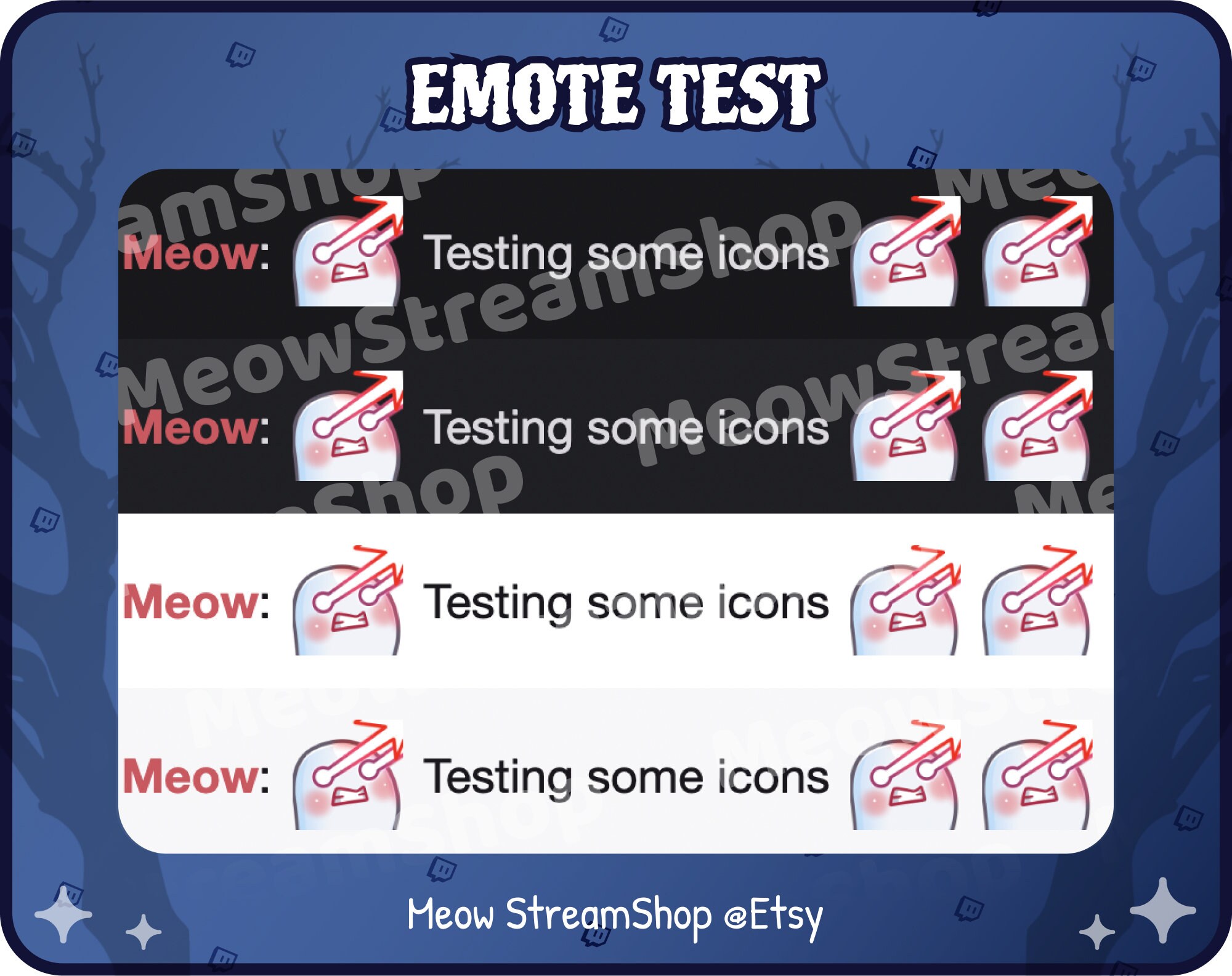 Twitch Emote / Cute Ghost Laser Angry Laser Eye Emote / Etsy Australia