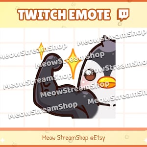 Twitch Emote / Cute Penguin Flex, alpha, spier Emotes / Cute Penguin Emote voor streamer / Discord Youtube
