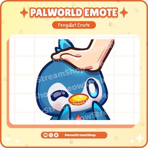 Twitch Emote  / Palworld Pengullet Pat Emote / Cute Pal emotes for Twitch, Discord, Youtube, etc